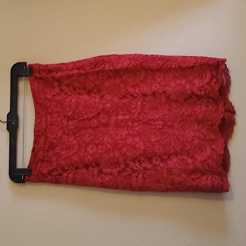 The Limited Red lace skirt